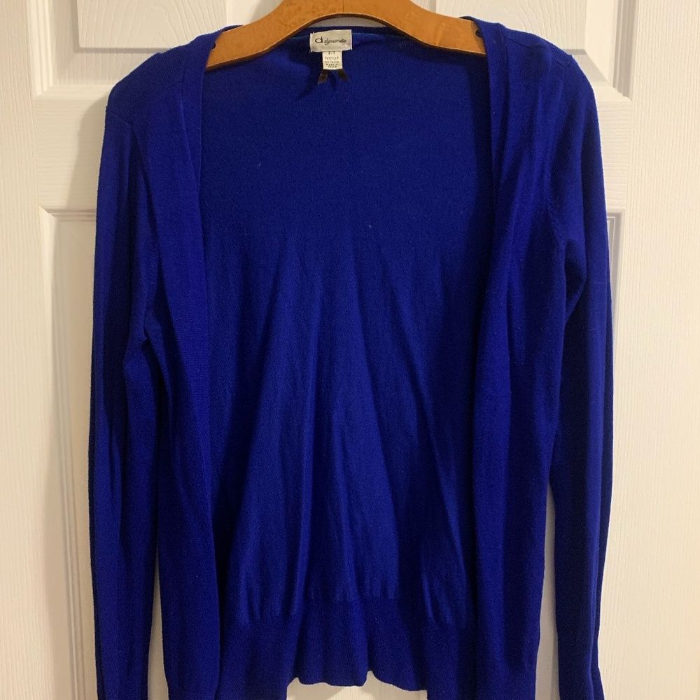 Dynamite Royal Blue Button Up Cardigan